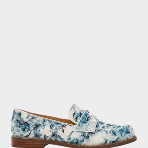 ARON BLUE FLORAL Loafers