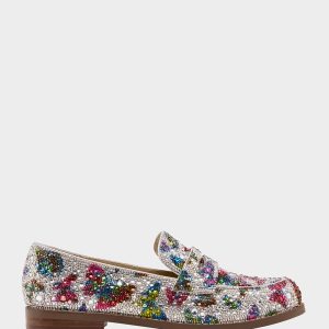 ARON SILVER BUTTERFLY Loafers