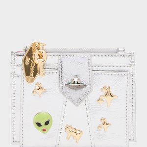 SPACE OUT WALLET SILVER Women's Silver Alien Bifold Wallet
