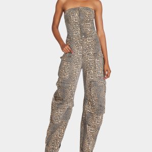 CARGO JUMPSUIT LEOPARD
