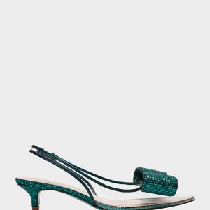 ALLI EMERALD Slingback Kitten Heel