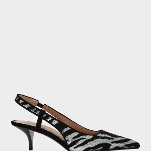 WILLAH BLACK Slingback Kitten Heel