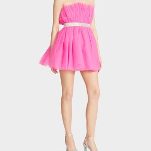 SHOWSTOPPER TULLE MINI DRESS HOT PINK