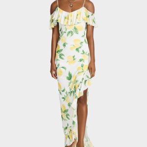 LIMONCELLO NIGHTS DRESS LEMON Print Flowy Maxi Women's Dress