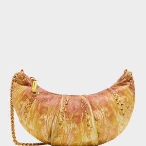 KITSCH RISE + SHINE SHOULDER BAG TAN Women's Kitsch Croissant Handbag