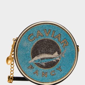 KITSCH CAVIAR CROSSBODY BLUE Women's Caviar Rhinestone Crossbody Handbag