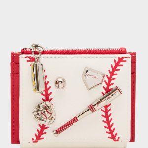 PLAYING THE FIELD WALLET CREAM Bifold Baseball Women's Wallet