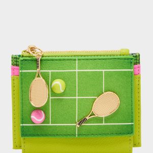 NET WORTH WALLET GREEN Bifold Tennis Women's Wallet