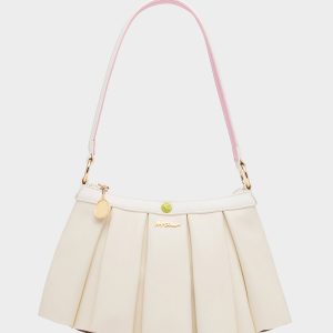 I SEE LONDON, I SEE FRANCE CREAM Women's Kitsch Shoulder Bag Ruffles Handbag