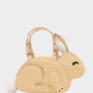 HIP-HOP HANDBAG NATURAL Raffia Bunny-Shaped Easter Handbag