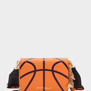 GAME TIME WALLET ON CHAIN ORANGE Women's Basketball Wallet on Chain With Charms