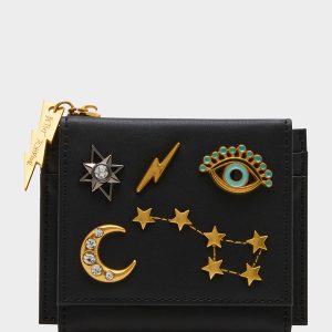 CELESTIAL BIFOLD WALLET BLACK Women's Moon Star Black Wallet