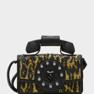 KITSCH MINI LEOPARD PHONE BAG LEOPARD Women's Phone-Shaped Kitsch Handbag