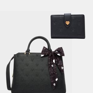 SKULLICIOUS BUNDLE Women's Skull Print Handbag and Wallet