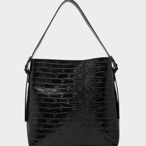 HEADQUARTERS BUCKET SHOULDER BAG BLACK Women's Shoulder Bucket Handbag