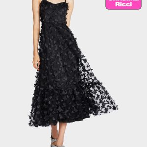 BETSEYS BUTTERFLY MAXI DRESS BLACK