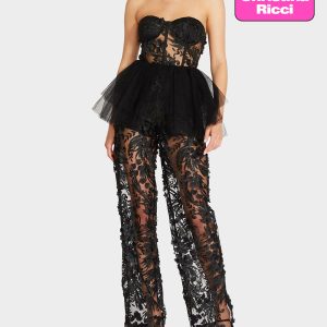 JENNA JUMPSUIT BLACK Lace