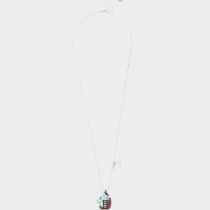SHORT FOOTBALL PENDANT CRYSTAL Women's Football Necklace