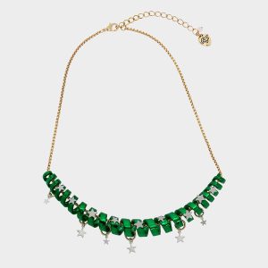BETSEYS HOLIDAY COIL NECKLACE GREEN