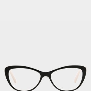 EFFORTLESS CHIC CAT EYE READING GLASSES BLACK Women's Black Nude Cat Eye Reading Glasses