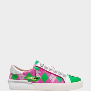 SHERRIE PINK/GREEN MULTI Women's Low-Top Lace-Up Sneaker