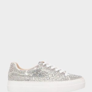 SIDNY RHINESTONES Lace Up Sneakers