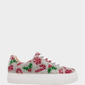 SIDNY HOLLY Women's Christmas Holly Sneaker