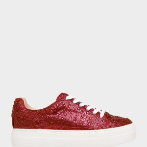 SIDNY RED Rhinestone Sneaker
