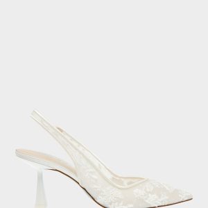 NIKKI IVORY Slingback Heels