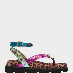 CONLEY METALLIC MULTI Strappy Flatform Sandal