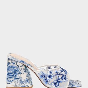 ROO BLUE FLORAL Slip-On Heel