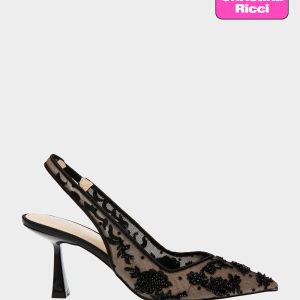 NIKKI BLACK Slingback Heels