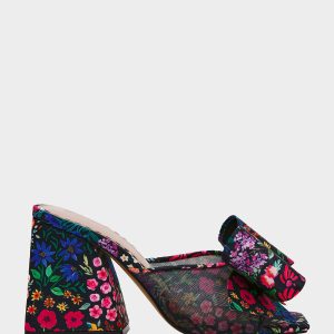 JORDN DITSY FLORAL Square-Toe Mule Block Heel