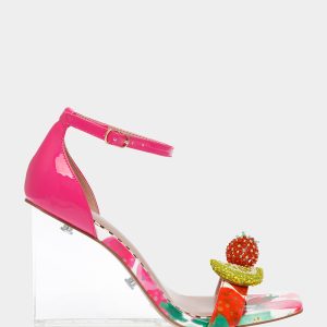 HARLEN BERRY MULTI Clear Wedge Heel