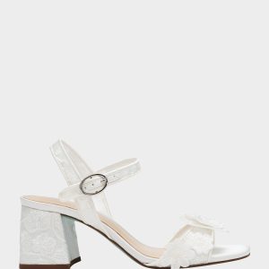 BLARE IVORY Square-Toe Block Heel