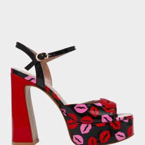 ALLYSON MULTI LIPS Women's Platform Sandal Heels