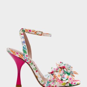HILLEY NATURAL FLORAL MULTI Women's Floral High Heel Stiletto Sandal