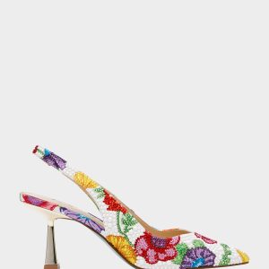 CLARK BRIGHT MULTI Women's Rhinestone Floral Heel