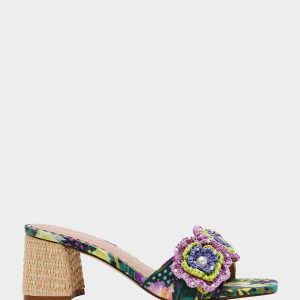 DIETRICH BRIGHT MULTI Square-Toe Mule Heel