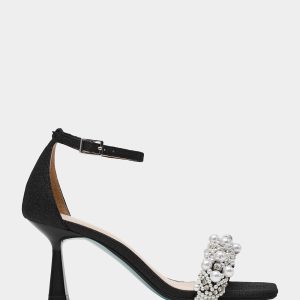 MILO BLACK Embellished Kitten Heel