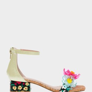OAKLEE GREEN MULTI Floral Sandal