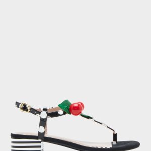 ASBURY BLACK WHITE MULTI Cherry Sandals
